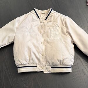Zara Kids Cream Bomber Jacket
